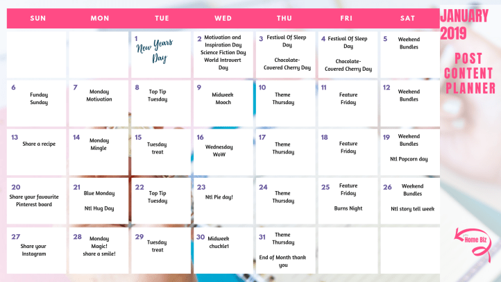 2019 POST CONTENT HELPER MONTHLY